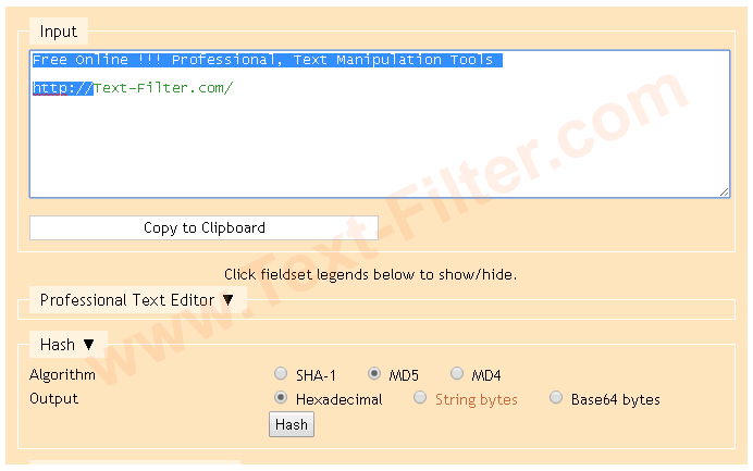 Online hash encryption - Online converter,Algorithm:SHA-1,MD5,MD4-Output:Hexadecimal,String bytes,Base64 bytes